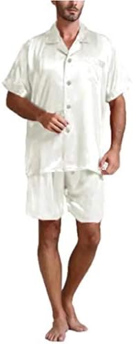פיג'מה לגברים של Xiloccer Set 2021 תלבושת קיץ לגברים בצבע אחיד מזדמן גברים 2 מגברים בגברים 2 חלקים חליפת חליפת