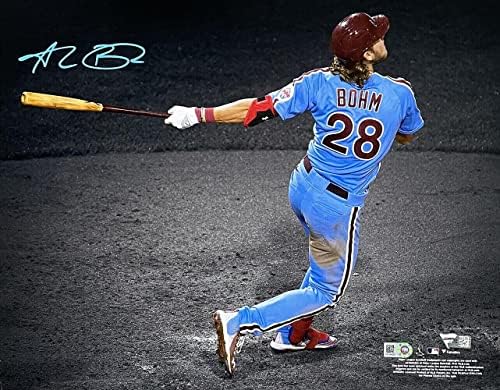 אלק בוהם חתם 11x14 פילדלפיה פיליס בייסבול תמונות קנאים MLB - תמונות MLB עם חתימה