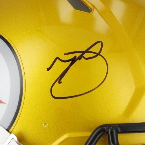 מינקה פיצפטריק פיטסבורג סטילרס עם חתימה של רידל מהירות פלאש קסדה אותנטית - קסדות NFL עם חתימה