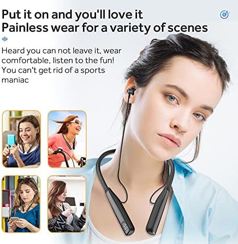 Creview O.Corband Bluetooth אוזניות, אוזניות ספורט באוזן, הפלייבק של 100 שעות, Bluetooth 5.3 עם צליל מוזיקה