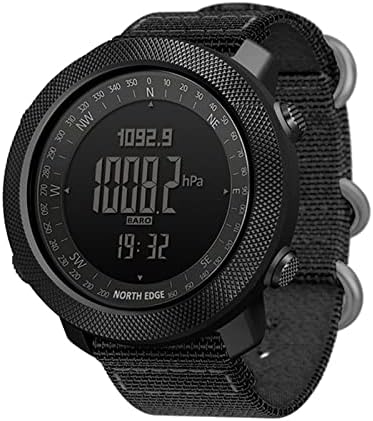 צעד דלפק שעון גברים של ספורט שעון עם תאורה אחורית דיגיטלי שעון 5 מטר מים הנגדים סטופר מצפן שחייה ריצה שעון נירוסטה