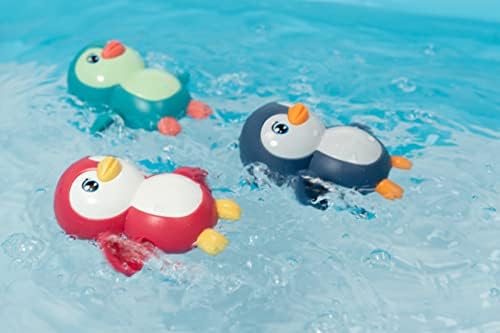 Duckboxx xx צעצועים לאמבטיה צורפים: צבי ים שחייה ופינגווין לילדים 18 מ '+