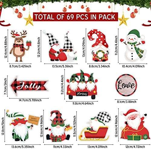 69 מחשבים לחג המולד שמח כיתה קישוטי לוח כיתות גמדי בית חווה גמרים עם נקודות דבק נקודת דבק בית מתוק לחורף.
