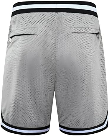 AOPAOSP 2/3 מכנסי כדורסל חבילה עם כיסי רוכסן לגברים, מכנסיים קצרים אתלטים פעילים