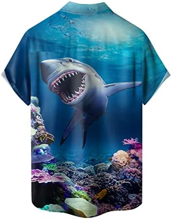 חולצות הדפסה מצחיקות לגברים פלוס כפתור גודל למטה חולצות טריקו שרוול קצר 2023 צמרות קיץ כיס גרפי הוואי