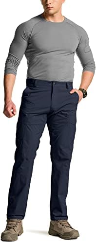 מכנסיים טקטיים יבשים מגניבים של CQR, מכנסי חוץ עמידים במים, מטען קלים משקל/מכנסי טיול עבודה ישר