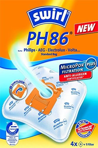 Staubbeutel-profi מערבולת ph86 pH 86 שקיות שואב ואקום חבילה של 4 עבור AEG-Electrolux System Pro P3 Flexi