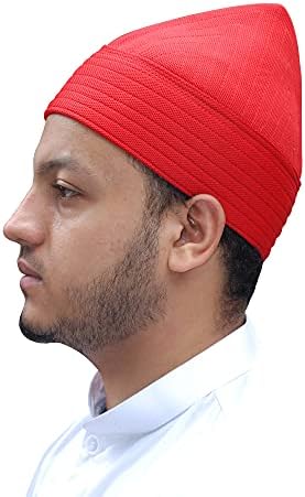 אדום חצי קשיח רך בעבודת יד גבוה מחודד נקשבנדי טריקה סופי מוסלמי נקשיבנדי טאג ' מרופד טאק קופי כובע