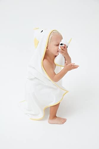 Classybaby - כביסה על חיה כותנה רקומה - ברווז צהוב - מטליות כביסה וכפפות אמבטיה; מגבות לתינוקות ונערות ומטליות גלישת