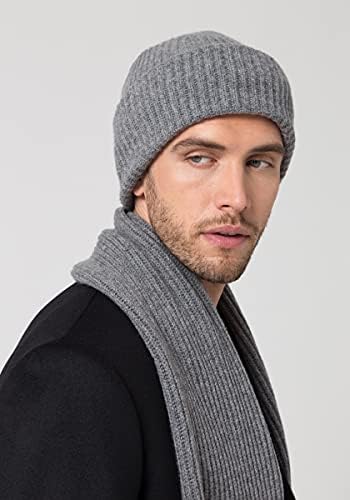 סגנון רפובליקה גברים של מרינו כפה, קשמיר & צמר, רך & נמתח, חם כובע לחורף