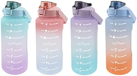 לפני 67oz אטום דליפות בקבוק שתייה חינם עם שתיית מים עם סמן זמן מוטיבציה וקש עמיד בפני דליפות דליפות BPA כד מים בחינם,