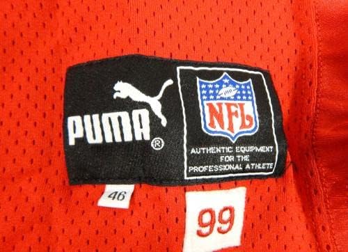1999 ראשי קנזס סיטי לואי אגויאר 5 משחק נעשה שימוש בג'רזי אדום 46 DP32126 - משחק NFL לא חתום משומש גופיות