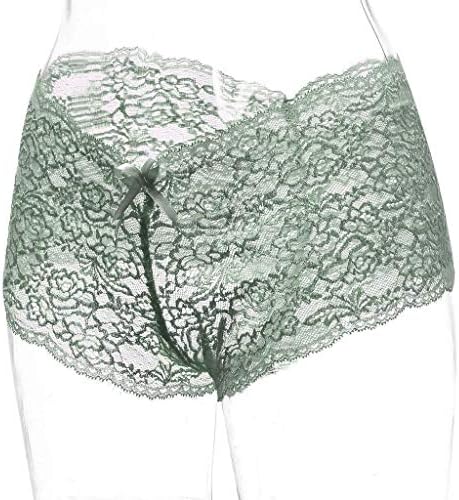 קויפימל נשים של עלייה נמוכה תחתונים חזרה נמוך מותניים לראות דרך תחתונים סקסי חלקה ביקיני תחתונים קצר ירוק 1, גדול