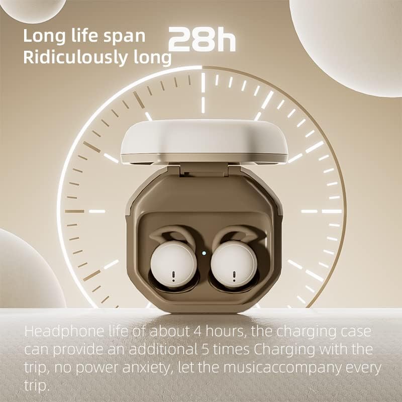 צורת יהלום XMENHA אוזניות קטנות בלתי נראיות שינה אוזניות אוזניים עיצוב אוזניות אמיתיות 28 שעות השמעה אוזניות פלייבק סטריאו-בקרת
