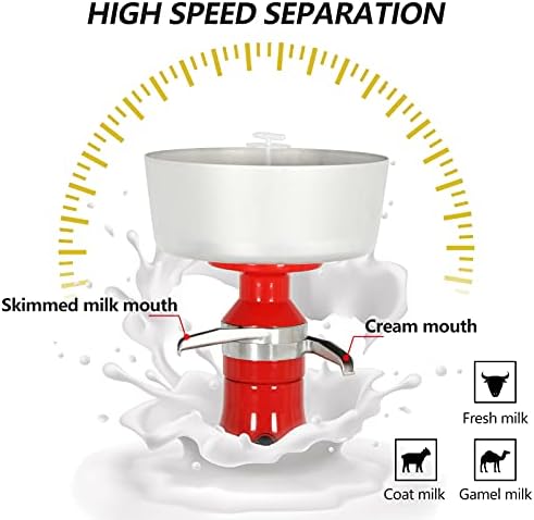 מפריד צנטריפוגלי של קרם חלב Diyarea, חשמלי Descremadora de Leche 110V 100L/H יכולת כל יצרנית השמנת של חלקי המתכת