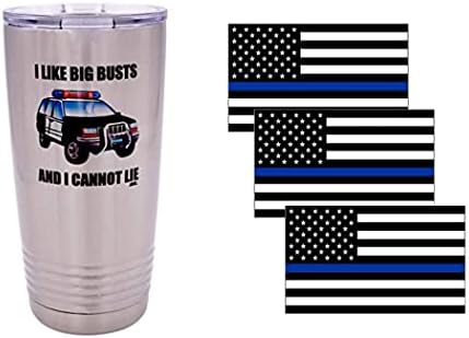 קצין משטרה מצחיק גדול 20 אונקיה נסיעות כוס ספל ספל עם מכסה אני אוהב חזה גדול ושלושה 3 ארהב.