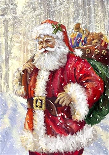 ציור אמנות יהלום 5D ערכות מקדחה מלאות, Awesocrafts Santa Claus נושאים מתנה עצי שלג חג המולד DIY פסיפס תפר צלב