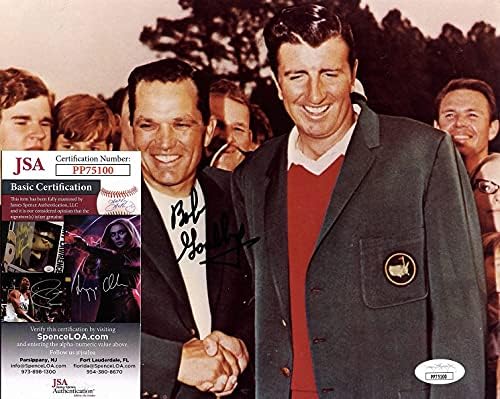 בוב שער חתימה יד חתומה על 1968 מאסטרס אלוף 8x10 צילום JSA מוסמך PP75100 PGA סיור גולף גולף
