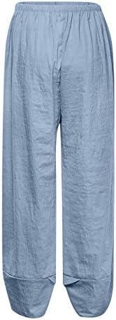מכנסי עבודה של Jorasa לנשים מכנסי מותניים אלסטיים לנשים מכנס מותניים גבוה מכנסי מכנסיים נוחים ישר