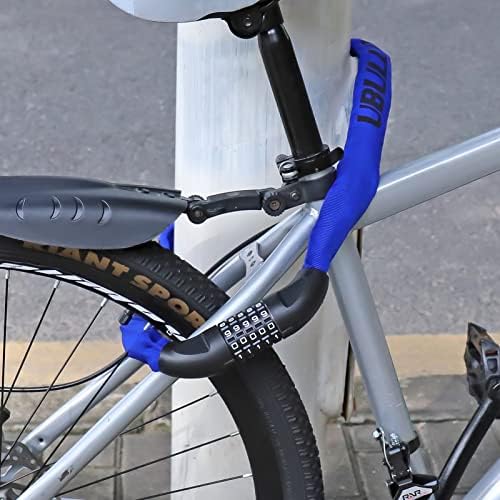 מנעול שרשרת אופניים של Ubullox 3ft/4ft מנעול אופניים 5 ספרות מנעול אופניים אנטי-גניף מנעול אופניים מנעול אופניים
