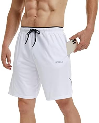 Luwell Pro 7 מכנסיים קצרים עם כיסים עם כיסים מהירות יבש נושם מכנסי כושר פעילים לאימון, אימונים, ריצה קלה