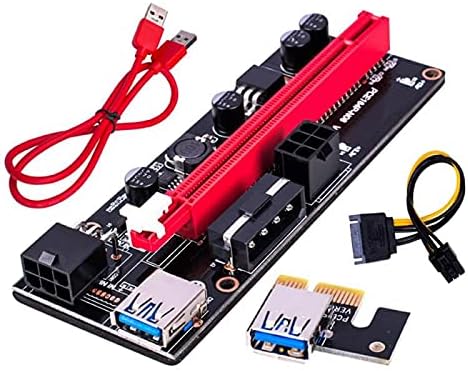 מחברים החדשים ביותר ver 009S USB 3.0 PCI -E Riser ver 009S Express 1x 4x 8x 16x מאריך מתאם מארח כרטיס SATA 15 pin עד 6 PIN