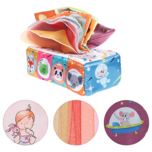 Abaodam צעצועים לתינוקות משחקים בתינוקות 4 יחידות רקמות חושיות ברקמות אינטראקטיביות תיבת תחושה קופסה מחזקת צעצוע תינוקת.